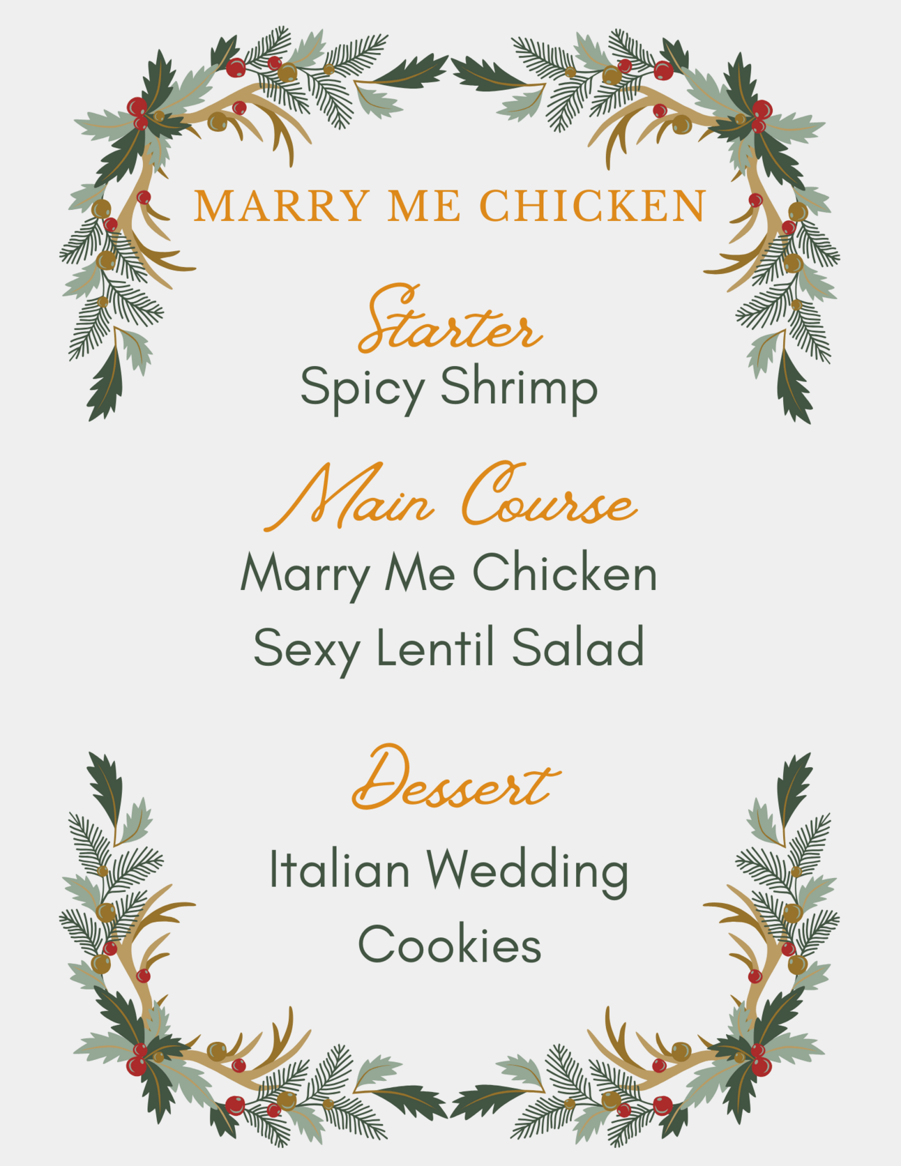 Marry-Me Chicken with Wedding Cookies